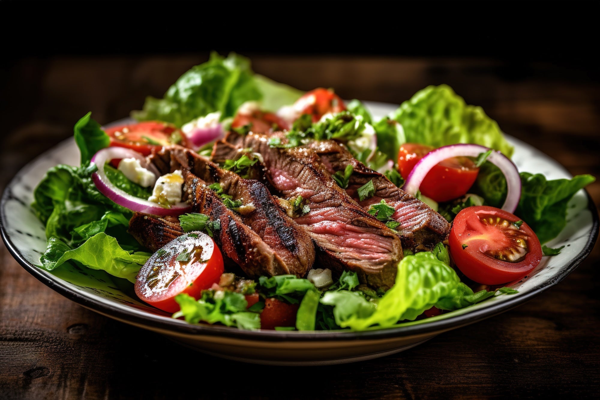 Stick Leg Steak Salad