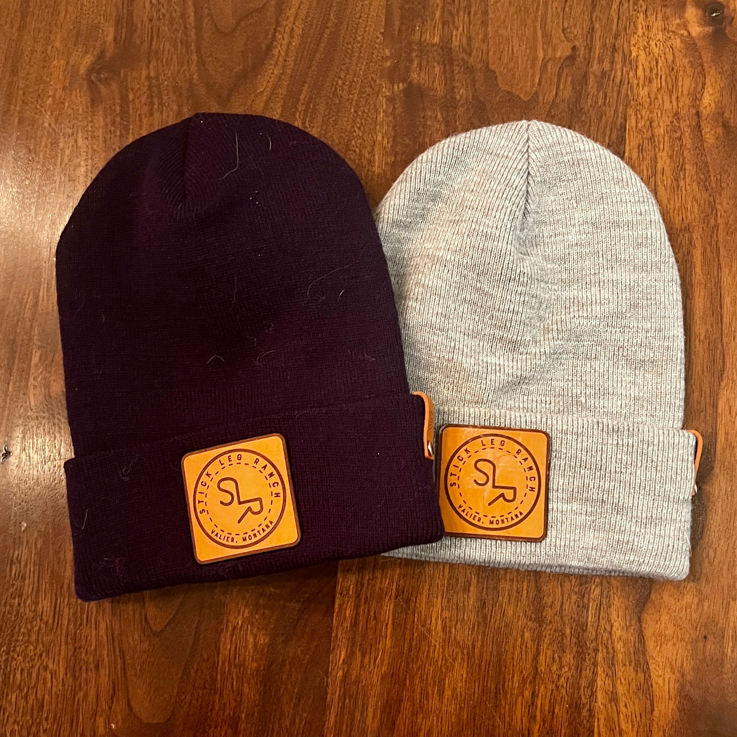 SLR LEATHER PATCH BEANIE